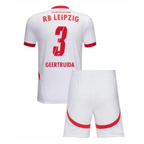 RB Leipzig Lutsharel Geertruida #3 Dětské Domácí dres komplet 2024-25 Krátký Rukáv (+ trenýrky)